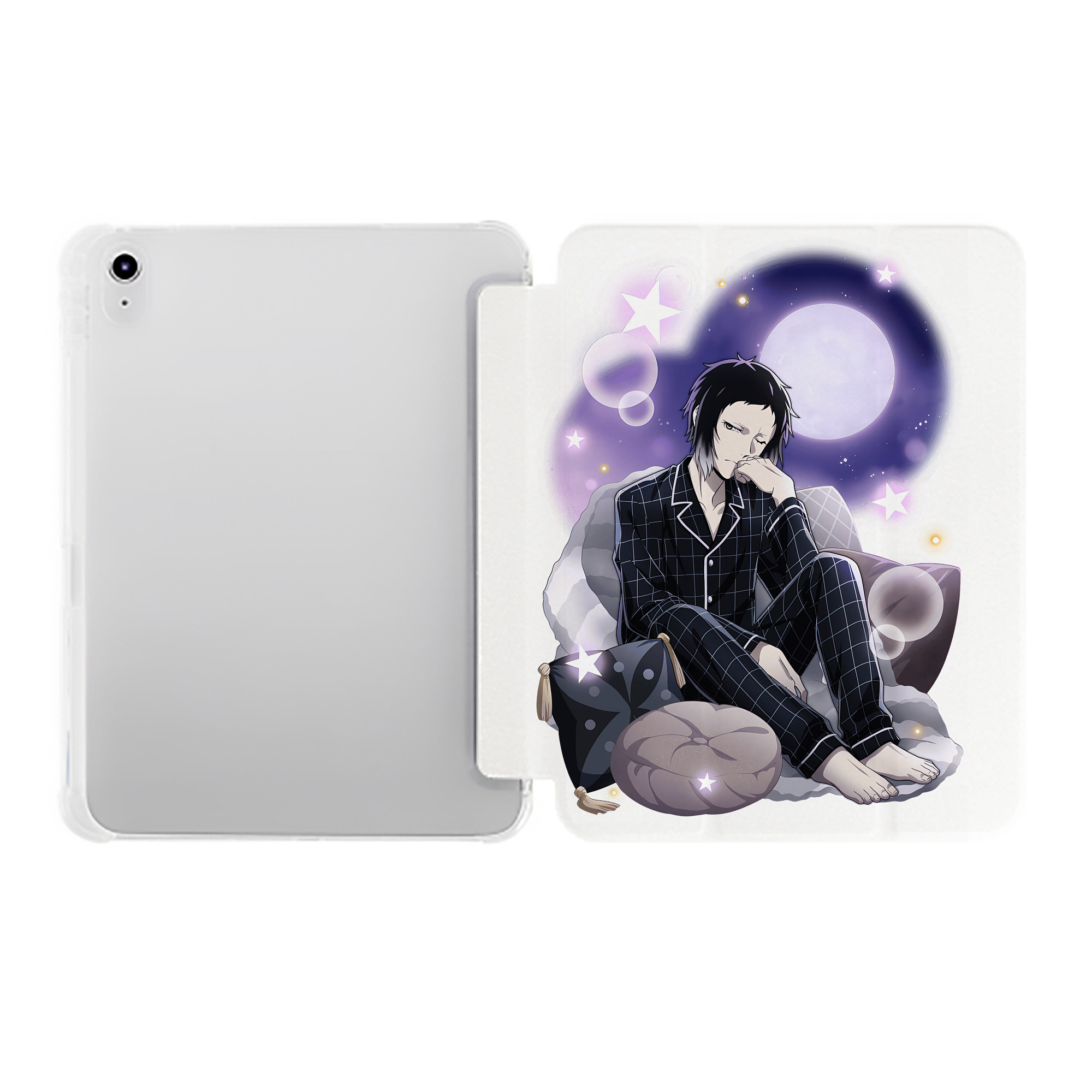 （画像用） 文豪ストレイドッグス Bungo Stray Dogs IPad ケース ペン収納付き 三つ折りスタンド PUレザー×シリコン 対応機種9.5/10.5/10.9インチ